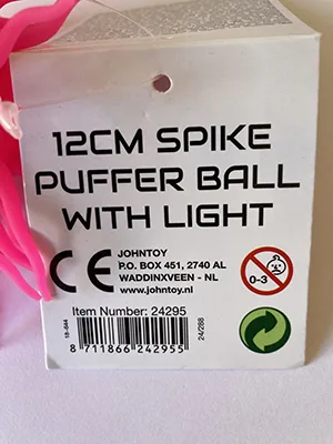 Puffer ball with light