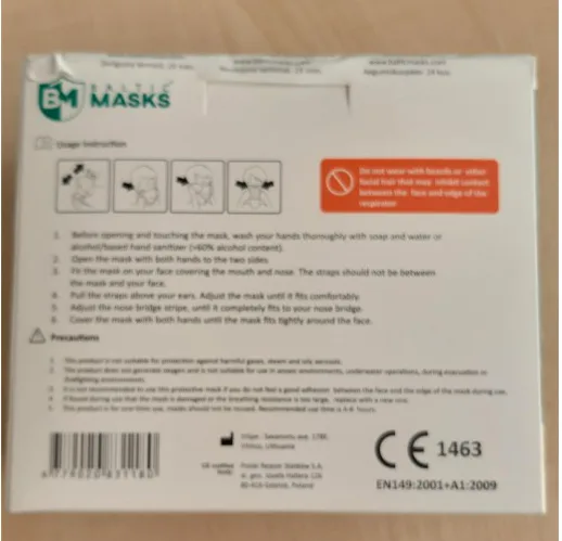Particle filter mask