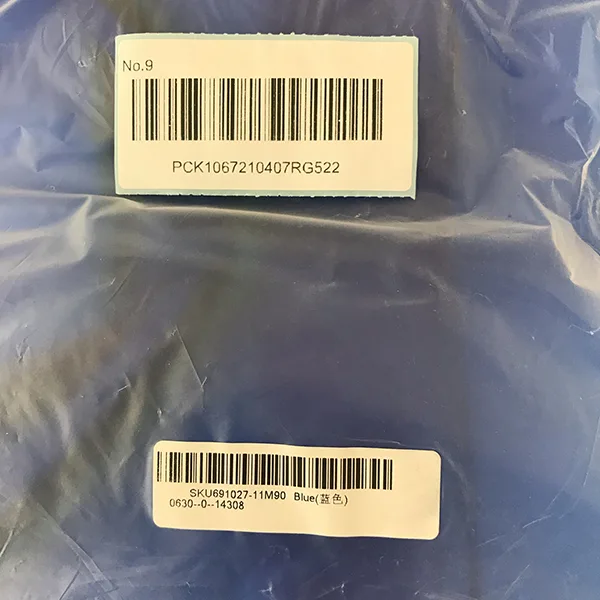 Blue plastic bag