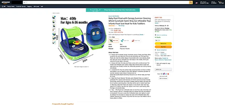 Swim seat
