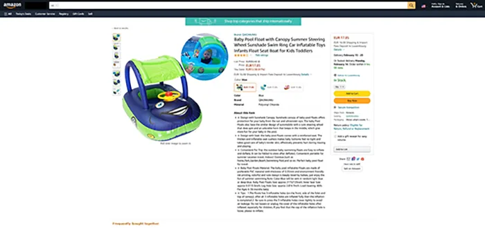 Swim seat