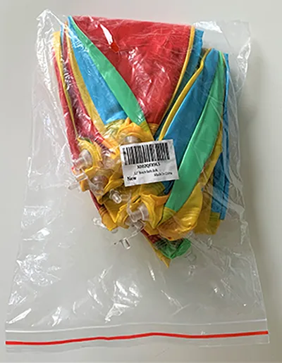 Set of inflatable beach balls