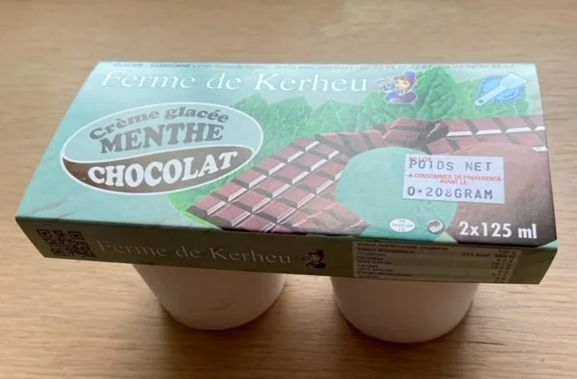 Crème glacée menthe / chocolat