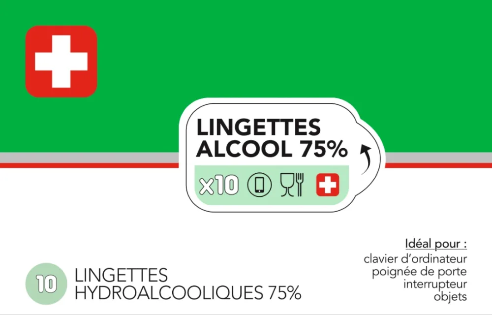 Lingettes hydroalcooliques