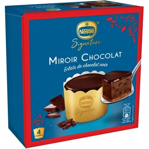 Desserts individuels nestle signature chocolat caramel x4 desserts individuels nestle signature miroir chocolat x4