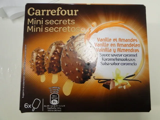 4 références de mini bâtonnets carrefour