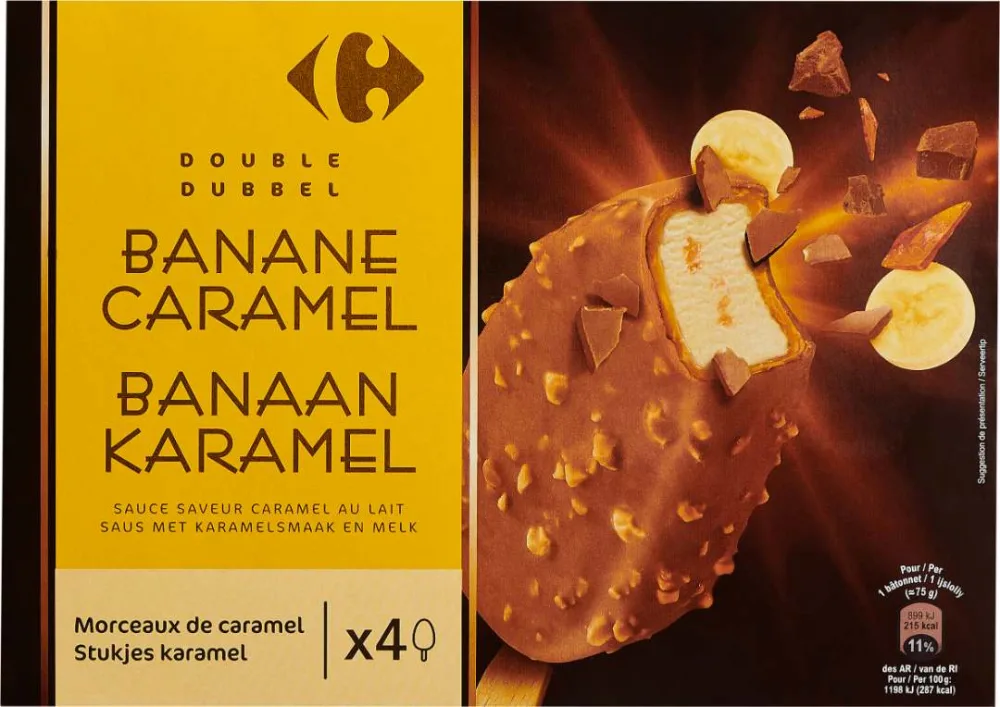 5 références de bâtonnets double (x4) carrefour