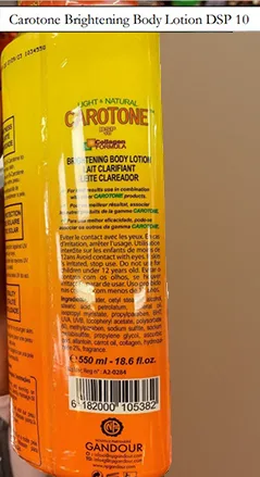 Skin-lightening lotion
