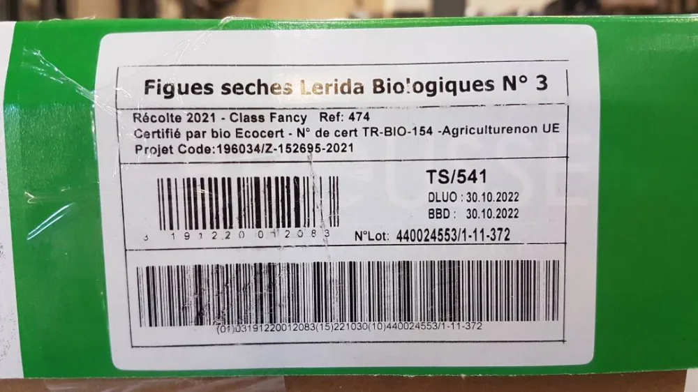 Figues séchées lerida biologiques