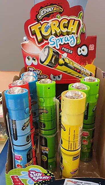 Toy torch with sweets