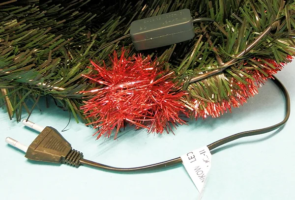 Christmas tree with lighting chain
