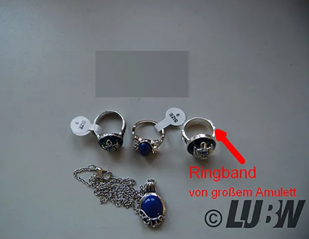 Fashion jewellery, necklace, rings and earrings