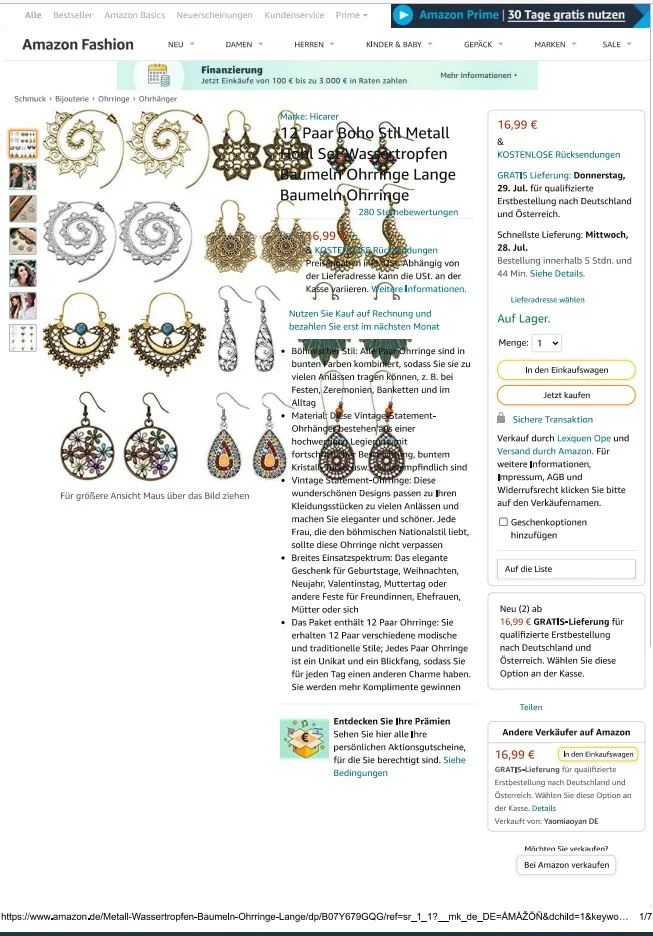 Earrings set