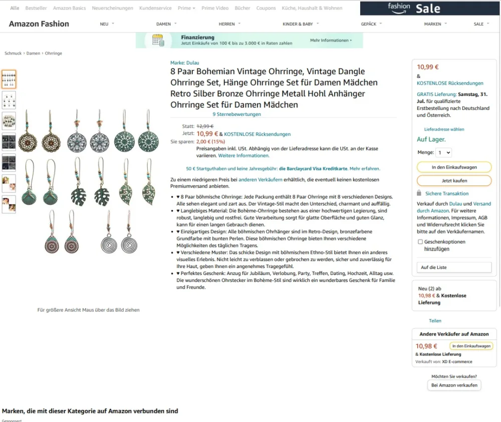 Earrings set