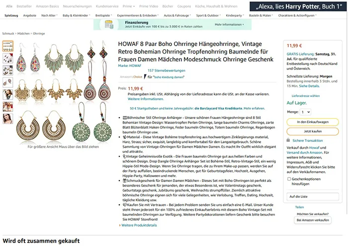 Earrings set