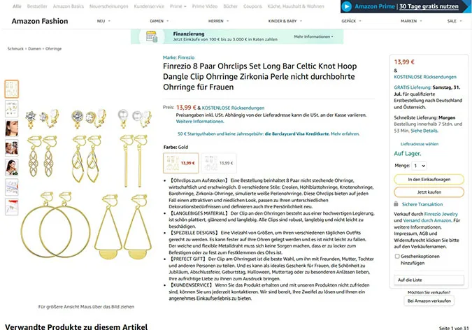 Earrings set