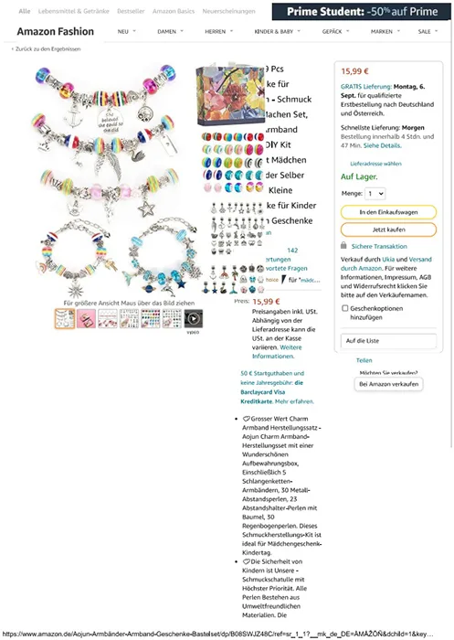 Set of bracelets with pendants