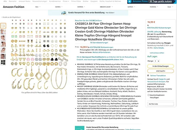 Earrings set