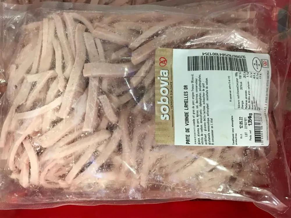 Pâté de viande lamelles