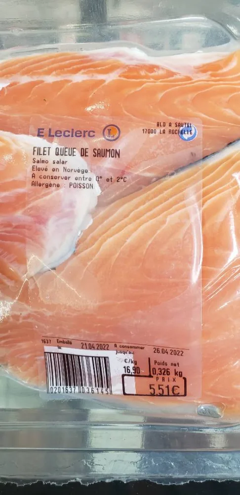 Filet de queue de saumon