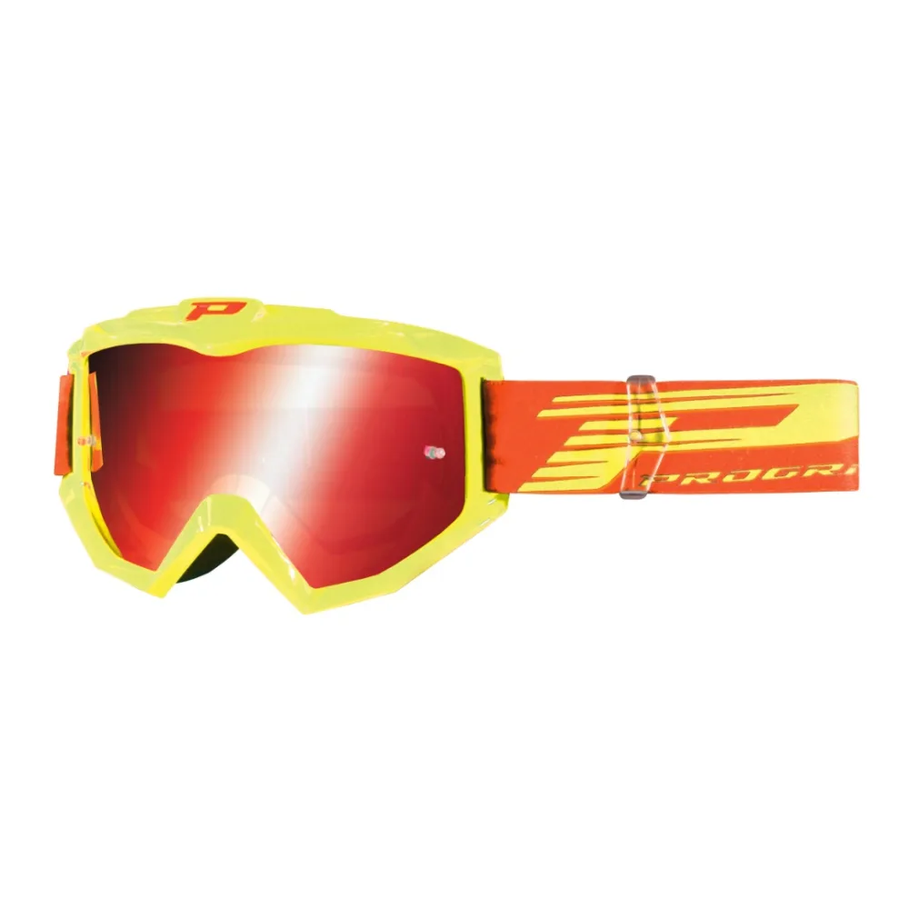 Masque/lunettes cross progrip 3201 fl anti-rayures/anti u.v. compatible avec port lunettes de vue (homologue ac-10170)