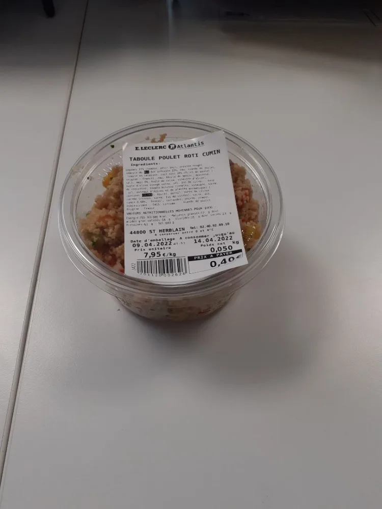 Taboulé poulet