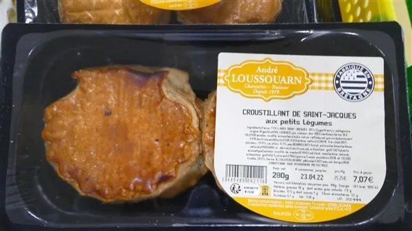 Croustillant de saint-jacques aux petits legumes