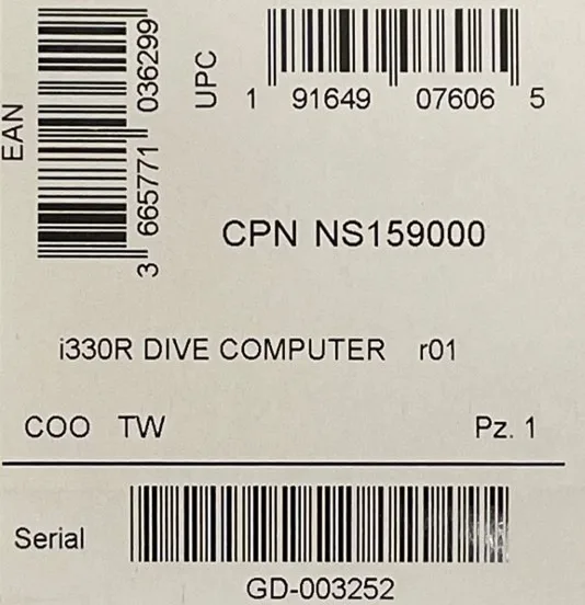 I330r ordinateur de plongée