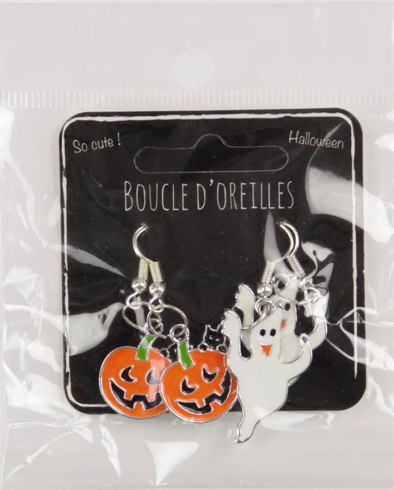 Boucles d oreilles deux paires citrouilles et fantomes