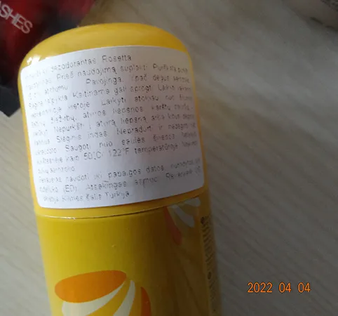 Deodorant spray