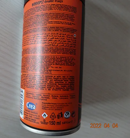 Deodorant spray