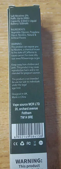 Disposable electronic cigarette