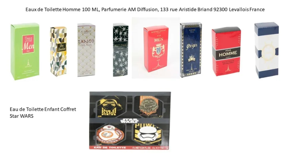 Eaux de toilette - lotion corps - lait démaquillant-eaux parfumées - crèmes mains - shampoing