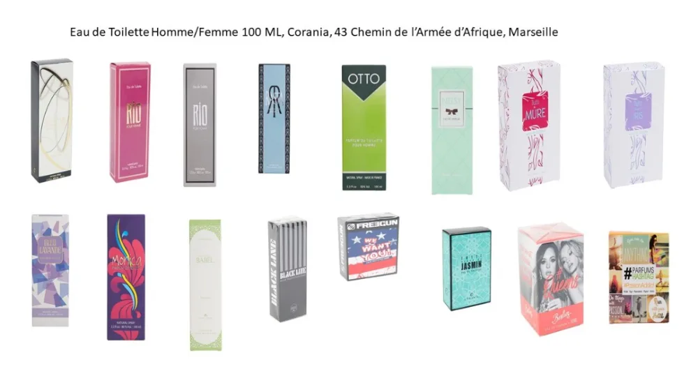 Eaux de toilette - lotion corps - lait démaquillant-eaux parfumées - crèmes mains - shampoing