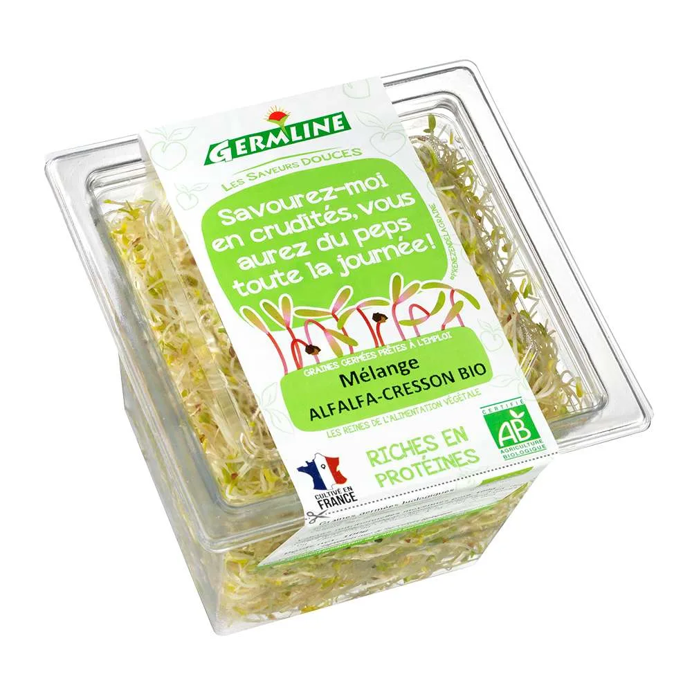 Graines germées biologiques alfalfa-cresson