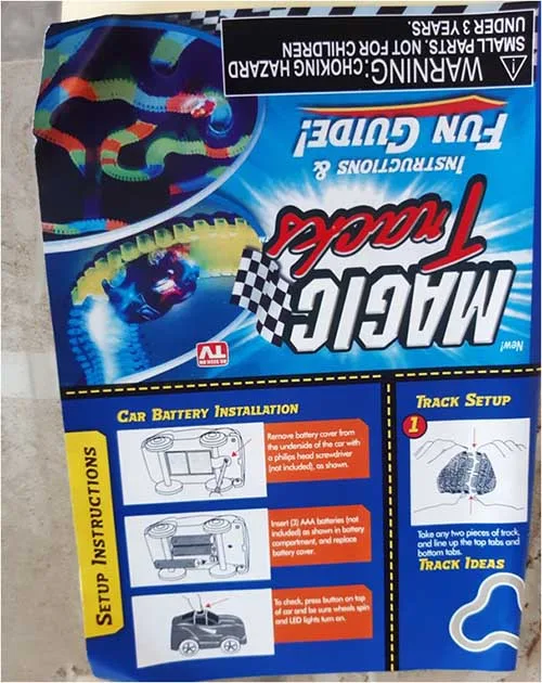 Battery operated car track
