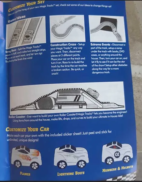 Battery operated car track