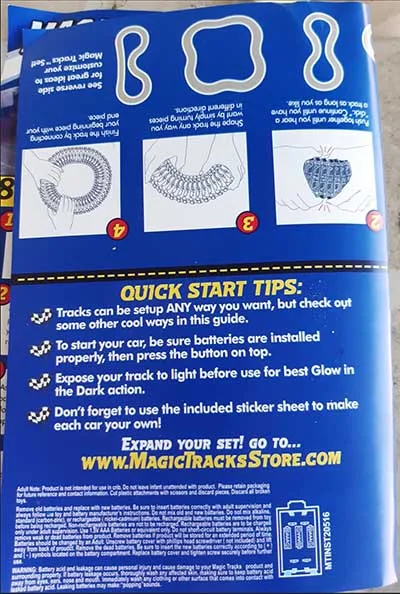 Battery operated car track