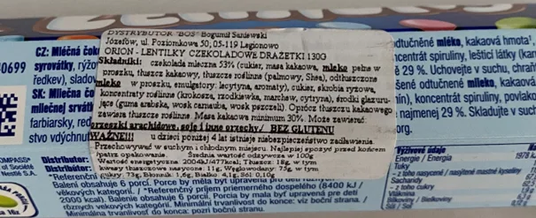 Orion – Lentilky czekoladowe drażetki 130 g