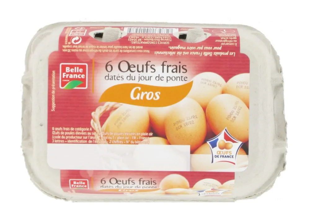 Œufs coquille belle france