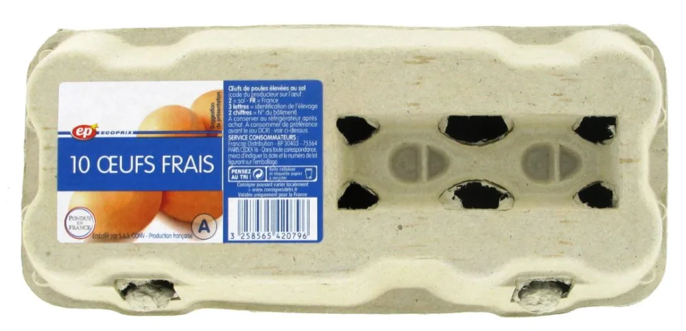 Œufs coquilles ecoprix