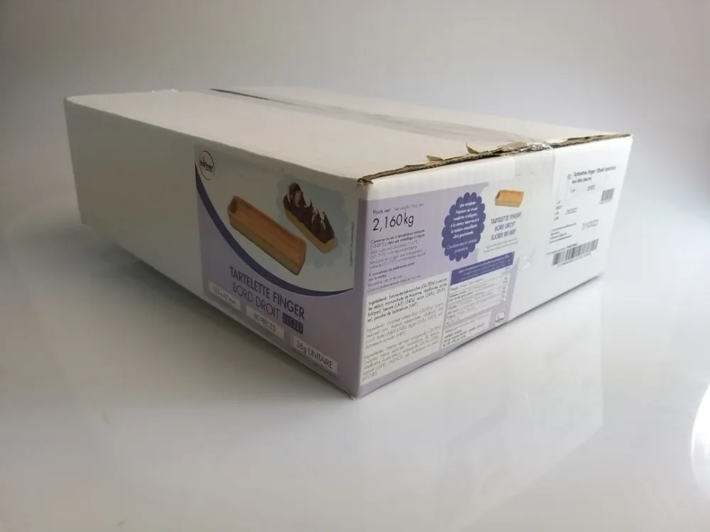 Tartelettes finger 125x45 bord droit sucrées beurre