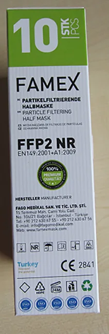 Particle filter mask