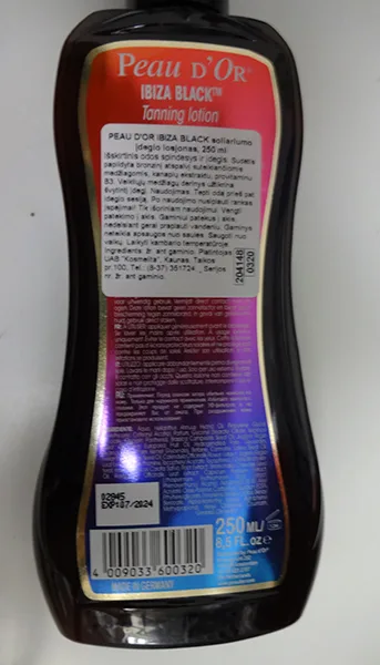 Tanning lotion