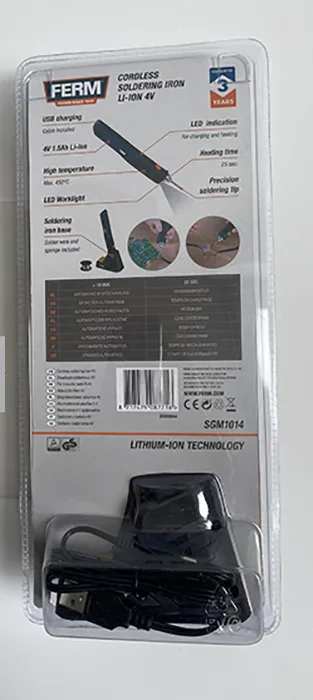 Cordless soldering iron