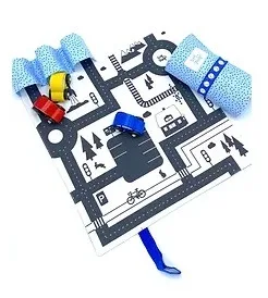 Tapis de jeu transportable avec voitures