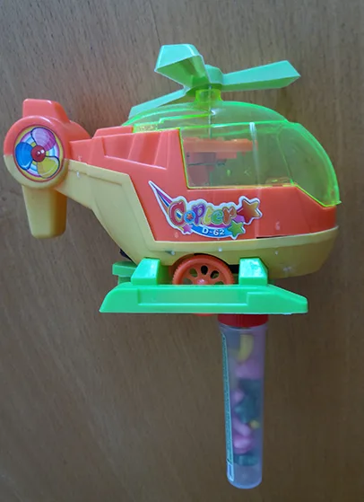 Toy-helicopter with sweets