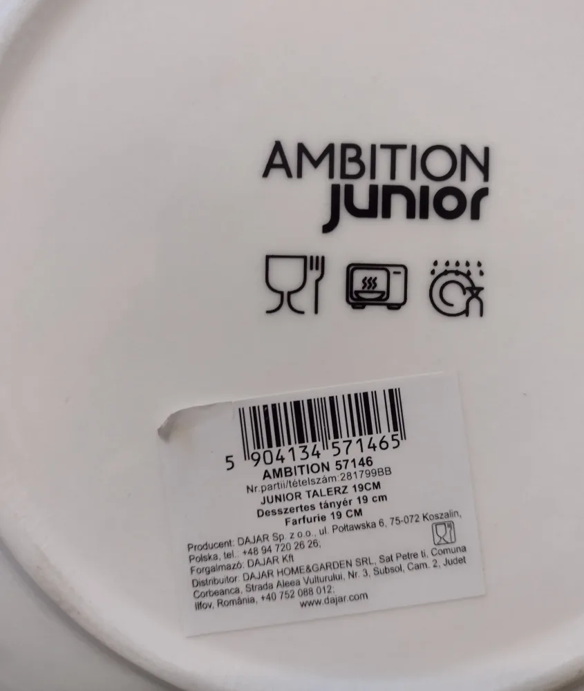 Talerz płaski 19 cm „Ambition Junior”