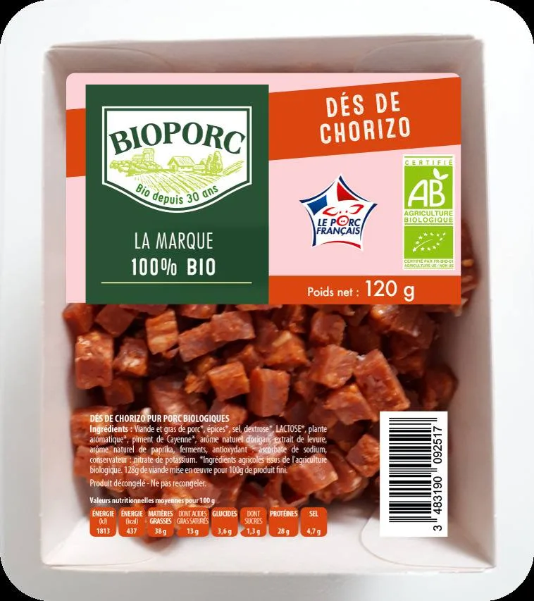 Dés de chorizo