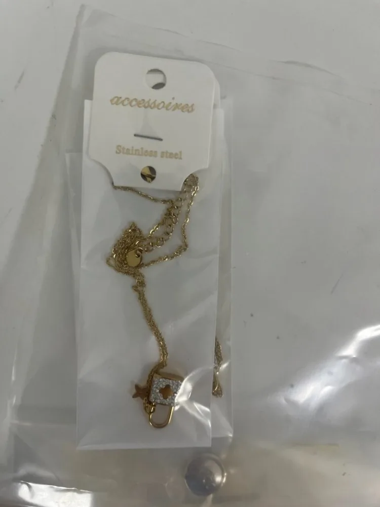 Collier cadenas strass